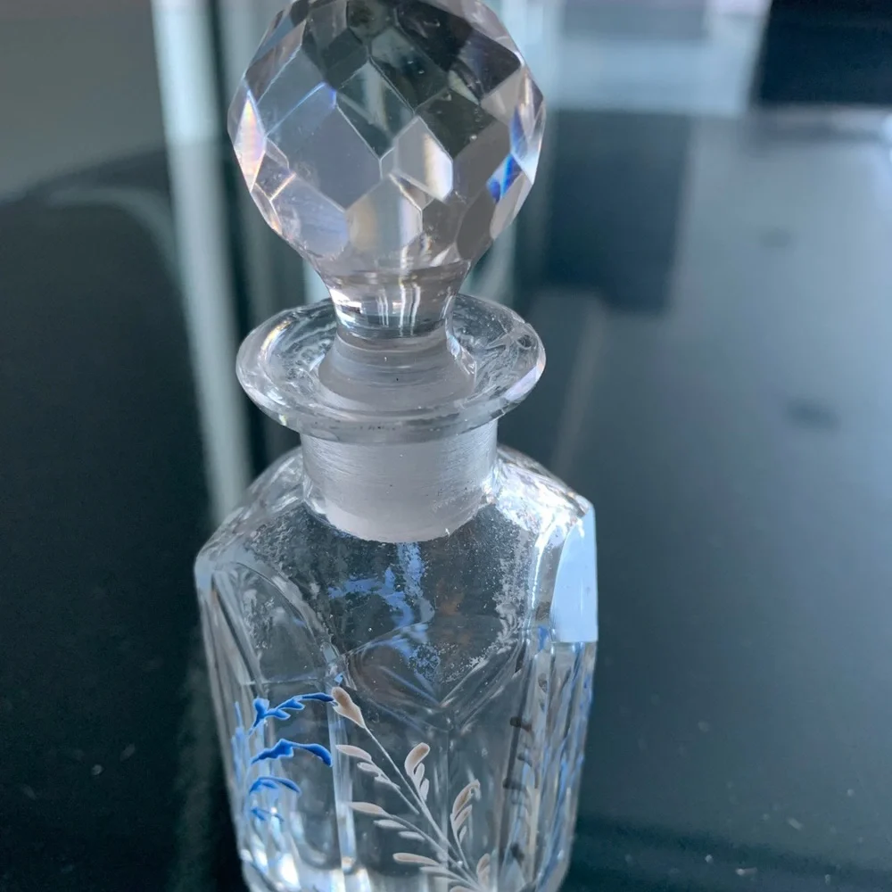 Antique hand painted Victorian bottle